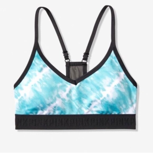 Victoria's Secret PINK | Ultimate Tie Dye Mesh Racerback Sports Bra | Size Large - Picture 1 of 7